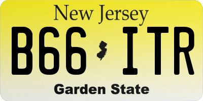 NJ license plate B66ITR