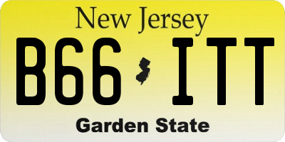 NJ license plate B66ITT