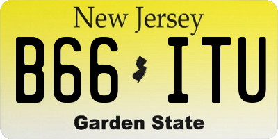 NJ license plate B66ITU