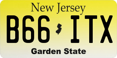 NJ license plate B66ITX