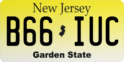 NJ license plate B66IUC