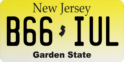 NJ license plate B66IUL