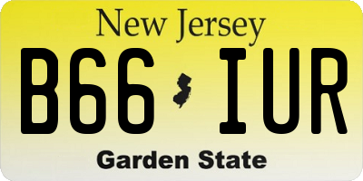 NJ license plate B66IUR