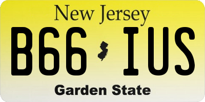 NJ license plate B66IUS