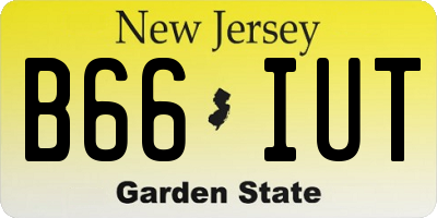 NJ license plate B66IUT