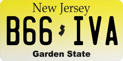 NJ license plate B66IVA