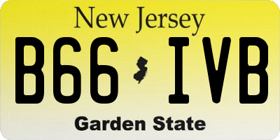 NJ license plate B66IVB
