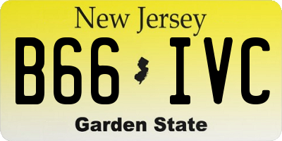 NJ license plate B66IVC