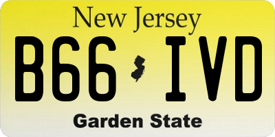 NJ license plate B66IVD