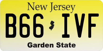 NJ license plate B66IVF