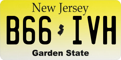 NJ license plate B66IVH