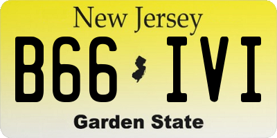 NJ license plate B66IVI