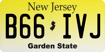 NJ license plate B66IVJ