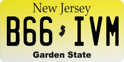 NJ license plate B66IVM