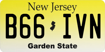 NJ license plate B66IVN