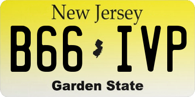 NJ license plate B66IVP