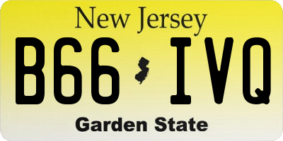 NJ license plate B66IVQ