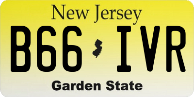NJ license plate B66IVR