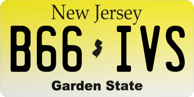 NJ license plate B66IVS