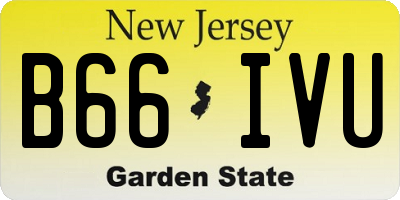 NJ license plate B66IVU