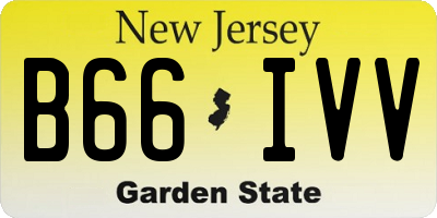 NJ license plate B66IVV