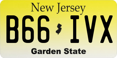 NJ license plate B66IVX