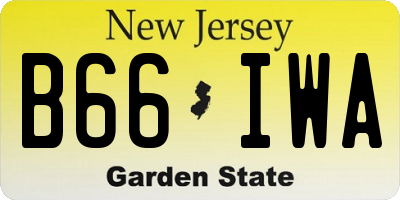 NJ license plate B66IWA