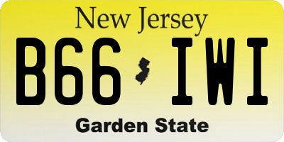 NJ license plate B66IWI