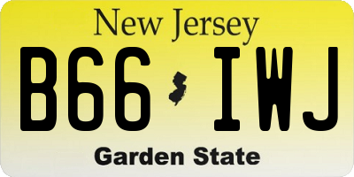 NJ license plate B66IWJ