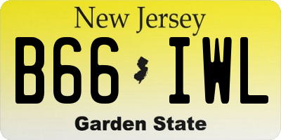 NJ license plate B66IWL