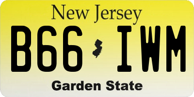 NJ license plate B66IWM