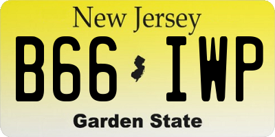 NJ license plate B66IWP