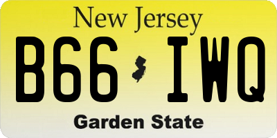 NJ license plate B66IWQ