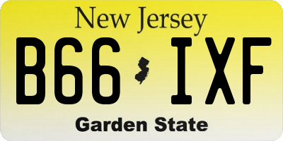 NJ license plate B66IXF