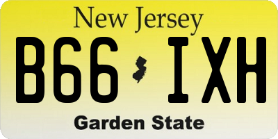 NJ license plate B66IXH