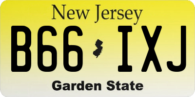 NJ license plate B66IXJ
