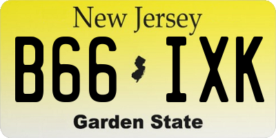 NJ license plate B66IXK