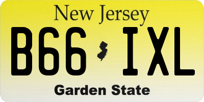 NJ license plate B66IXL