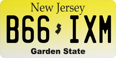 NJ license plate B66IXM