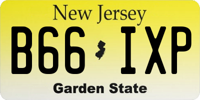 NJ license plate B66IXP
