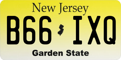 NJ license plate B66IXQ