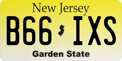 NJ license plate B66IXS
