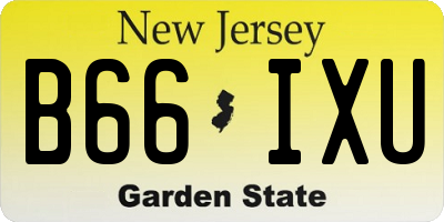 NJ license plate B66IXU
