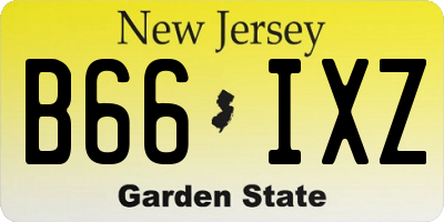 NJ license plate B66IXZ
