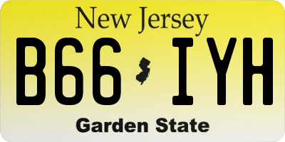 NJ license plate B66IYH