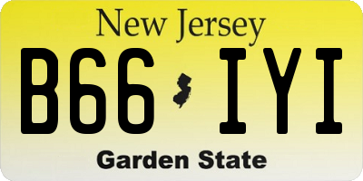 NJ license plate B66IYI