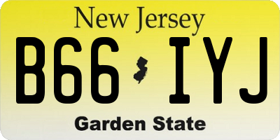 NJ license plate B66IYJ