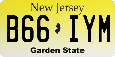 NJ license plate B66IYM