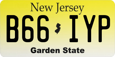 NJ license plate B66IYP