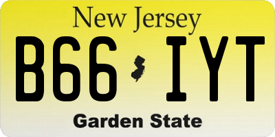 NJ license plate B66IYT